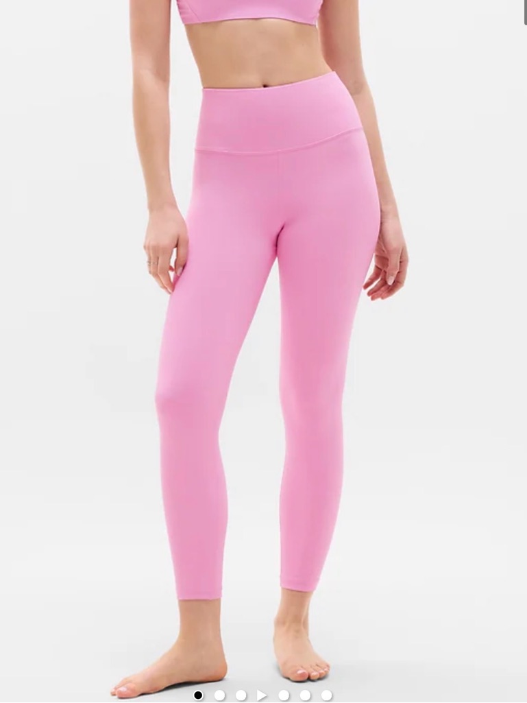 Nwt Athleta 7/8 Elation High-Rise Pink Leggings